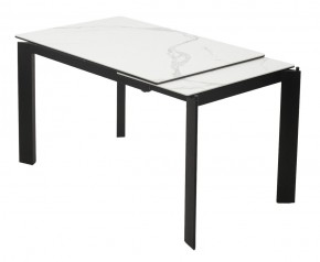 Стол CORNER 120 MATTE STATUARIO Белый мрамор матовый керамика, стекло/ черный каркас, ®DISAUR в Новоуральске - novouralsk.mebel24.online | фото 3