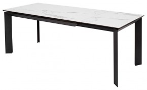 Стол CREMONA 140 HIGH GLOSS STATUARIO Белый мрамор глянцевый, керамика/ черный каркас, ®DISAUR в Новоуральске - novouralsk.mebel24.online | фото 2