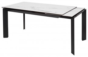 Стол CREMONA 140 HIGH GLOSS STATUARIO Белый мрамор глянцевый, керамика/ черный каркас, ®DISAUR в Новоуральске - novouralsk.mebel24.online | фото 3