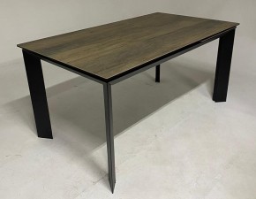 Стол CREMONA 140 KL-61 под дерево, итальянская керамика/ черный каркас, ®DISAUR в Новоуральске - novouralsk.mebel24.online | фото 2