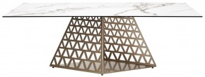 Стол ENNA 220 KL-188 Контрастный мрамор матовый, итальянская керамика/ каркас цвета шампань, ®DISAUR в Новоуральске - novouralsk.mebel24.online | фото 10