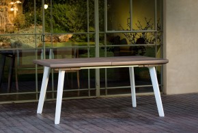 Стол Гармония раздвижной (Harmony Extendable) белый-капучино в Новоуральске - novouralsk.mebel24.online | фото 1