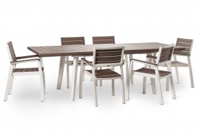 Стол Гармония раздвижной (Harmony Extendable) белый-капучино в Новоуральске - novouralsk.mebel24.online | фото 6