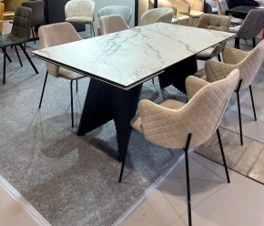 Стол IVAR 180 MARBLES KL-188 Контрастный мрамор, итальянская керамика, ®DISAUR в Новоуральске - novouralsk.mebel24.online | фото 11