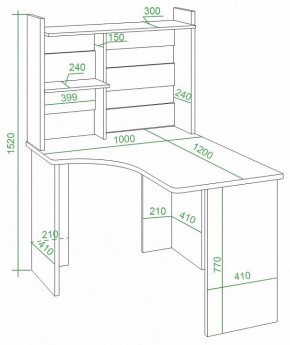 Стол компьютерный Домино Lite СКЛ-Угл120+НКЛ-100 в Новоуральске - novouralsk.mebel24.online | фото 2