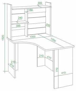 Стол компьютерный Домино Lite СКЛ-Угл120+НКЛ-100 в Новоуральске - novouralsk.mebel24.online | фото 3