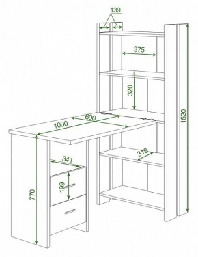 Стол компьютерный Домино Lite СТЛ-ОВ+С100Р в Новоуральске - novouralsk.mebel24.online | фото 2