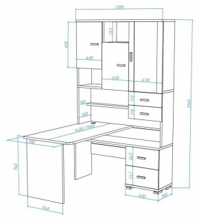 Стол компьютерный Домино СР-620/140 в Новоуральске - novouralsk.mebel24.online | фото 2