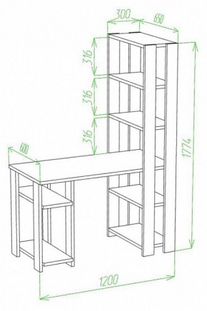 Стол компьютерный Slim СТН-180/120 в Новоуральске - novouralsk.mebel24.online | фото 2