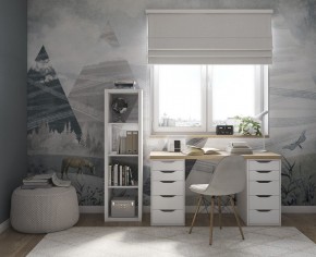 Стол письменный Ингар 2/55 140x75x55, дуб беленый/белый в Новоуральске - novouralsk.mebel24.online | фото 4