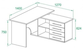 Стол письменный КСТ-109Л в Новоуральске - novouralsk.mebel24.online | фото 3