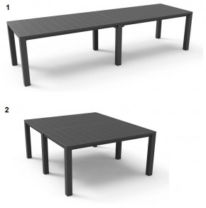 Стол раскладной Джули (Julie Double table 2 configurations) Графит в Новоуральске - novouralsk.mebel24.online | фото 1