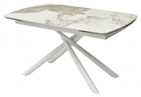 Стол RIVOLI 140 GLOSS LUXURY PANDORA SOLID CERAMIC / WHITE, ®DISAUR в Новоуральске - novouralsk.mebel24.online | фото 1