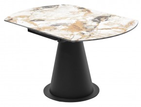 Стол TERAMO 135 GLOSS GRAND JADE SOLID CERAMIC, керамика, поворотн.механизм / Черный каркас, ®DISAUR в Новоуральске - novouralsk.mebel24.online | фото 11
