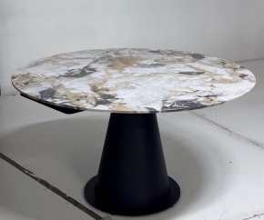 Стол TERAMO 135 GLOSS GRAND JADE SOLID CERAMIC, керамика, поворотн.механизм / Черный каркас, ®DISAUR в Новоуральске - novouralsk.mebel24.online | фото 5