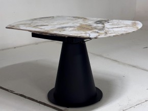 Стол TERAMO 135 GLOSS GRAND JADE SOLID CERAMIC, керамика, поворотн.механизм / Черный каркас, ®DISAUR в Новоуральске - novouralsk.mebel24.online | фото 9