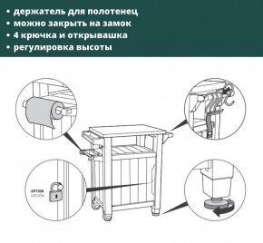 Столик для барбекю 105л (Unity 105L) коричневый в Новоуральске - novouralsk.mebel24.online | фото 5