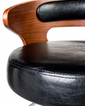 Стул барный DOBRIN FRED BLACK, коричневое дерево, чёрный в Новоуральске - novouralsk.mebel24.online | фото 6