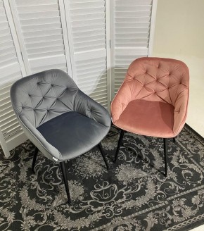 Стул BREEZE BLUVEL-14 GREY, велюр / черный каркас М-City в Новоуральске - novouralsk.mebel24.online | фото 3