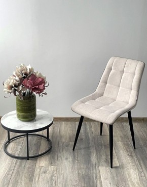 Стул CHIC HE622-01/ HE622-05 топленое молоко, ткань/ черный каркас М-City в Новоуральске - novouralsk.mebel24.online | фото 3