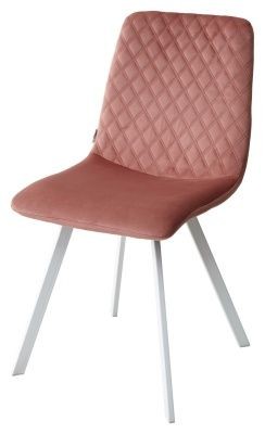 Стул DAIQUIRI BLUVEL-52 PINK / белый каркас, велюр М-City в Новоуральске - novouralsk.mebel24.online | фото 1