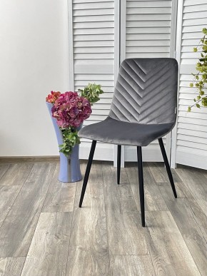 Стул DUKE BLUVEL-14 GREY, велюр / черный каркас М-City в Новоуральске - novouralsk.mebel24.online | фото 4