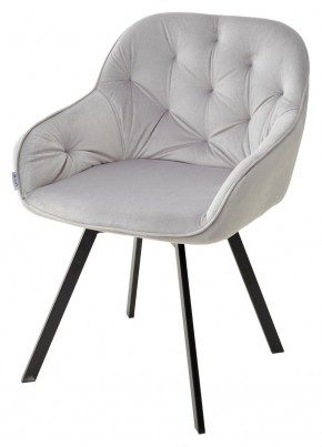 Стул GALE 360 град. поворот. BLUVEL-03 LIGHT GREY, велюр/ черный каркас, М-City в Новоуральске - novouralsk.mebel24.online | фото 1