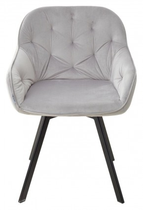 Стул GALE 360 град. поворот. BLUVEL-03 LIGHT GREY, велюр/ черный каркас, М-City в Новоуральске - novouralsk.mebel24.online | фото 3