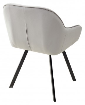 Стул GALE 360 град. поворот. BLUVEL-03 LIGHT GREY, велюр/ черный каркас, М-City в Новоуральске - novouralsk.mebel24.online | фото 4