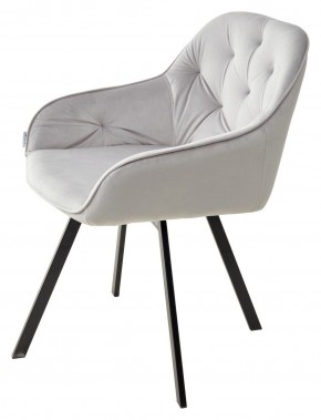 Стул GALE 360 град. поворот. BLUVEL-03 LIGHT GREY, велюр/ черный каркас, М-City в Новоуральске - novouralsk.mebel24.online | фото 5