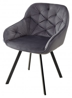 Стул GALE 360 град. поворот. BLUVEL-14 GREY, велюр/ черный каркас, М-City в Новоуральске - novouralsk.mebel24.online | фото 4