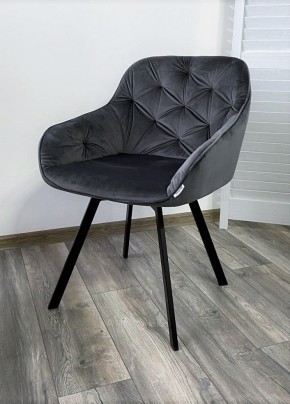 Стул GALE 360 град. поворот. BLUVEL-14 GREY, велюр/ черный каркас, М-City в Новоуральске - novouralsk.mebel24.online | фото 6