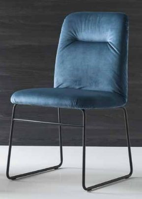 Стул GRETA CB/1904 MET.P15 MATT BLACK/ VENICE S0J OCEAN BLUE в Новоуральске - novouralsk.mebel24.online | фото