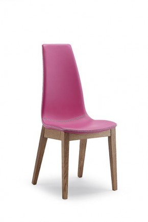 СТУЛ  SELLY, ASH WALNUT 167/ SOFT PIENO FIORE 275 FUSSIA с черн.строчкой в Новоуральске - novouralsk.mebel24.online | фото