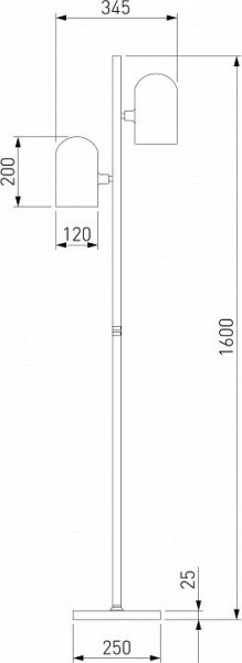 Торшер Eurosvet Bambola 01164/2 латунь в Новоуральске - novouralsk.mebel24.online | фото 2