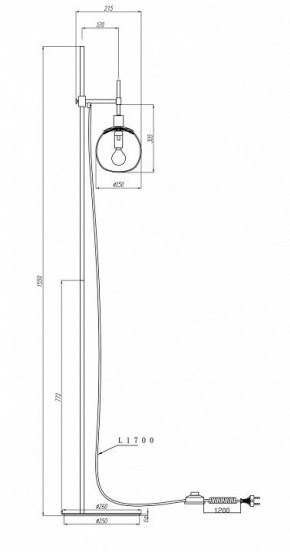 Торшер Maytoni Erich MOD221-FL-01-G в Новоуральске - novouralsk.mebel24.online | фото 5