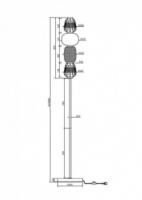 Торшер Maytoni Pattern MOD267FL-L32CH3K в Новоуральске - novouralsk.mebel24.online | фото 2