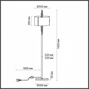 Торшер Odeon Light Margaret 5415/3F в Новоуральске - novouralsk.mebel24.online | фото 4