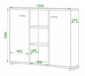 Тумба комбинированная Домино нельсон ПУ-60-3 в Новоуральске - novouralsk.mebel24.online | фото 2