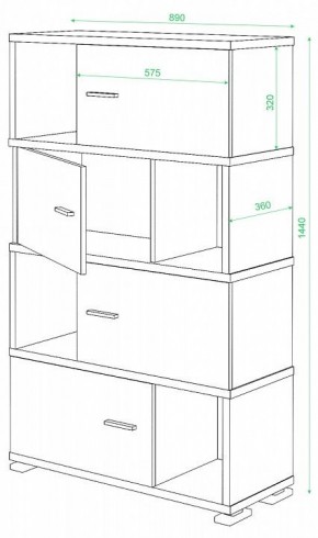 Тумба комбинированная Домино нельсон СБ-30/4 в Новоуральске - novouralsk.mebel24.online | фото 2