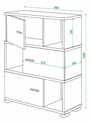 Тумба комбинированная Домино СБ-30/3 в Новоуральске - novouralsk.mebel24.online | фото 3