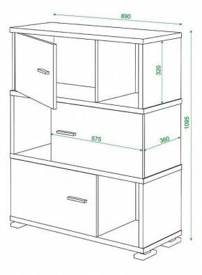 Тумба комбинированная Домино СБ-30/3 в Новоуральске - novouralsk.mebel24.online | фото 2