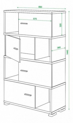 Тумба комбинированная Домино СБ-30/4 в Новоуральске - novouralsk.mebel24.online | фото 3