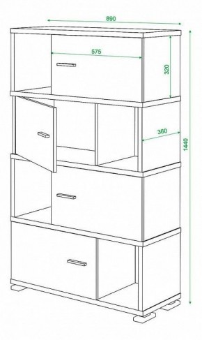 Тумба комбинированная Домино СБ-30/4 в Новоуральске - novouralsk.mebel24.online | фото 2