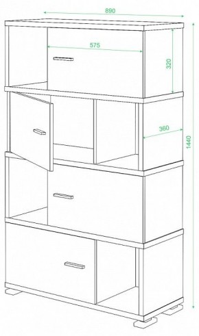 Тумба комбинированная Домино СБ-30/4 в Новоуральске - novouralsk.mebel24.online | фото 3