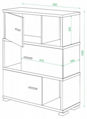 Тумба комбинированная СБ-30/3 в Новоуральске - novouralsk.mebel24.online | фото 2