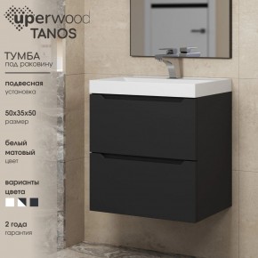 Тумба под раковину Uperwood Tanos 50 см, подвесная, черная матовая в Новоуральске - novouralsk.mebel24.online | фото 4