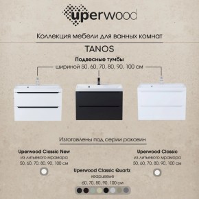 Тумба под раковину Uperwood Tanos 60 см, подвесная, белая/графит в Новоуральске - novouralsk.mebel24.online | фото 11