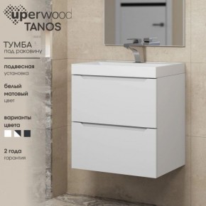 Тумба под раковину Uperwood Tanos 60 см, подвесная, белая матовая в Новоуральске - novouralsk.mebel24.online | фото 5