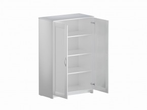 Тумба СИРИУС двухдверная высокая, цвет белый в Новоуральске - novouralsk.mebel24.online | фото 3